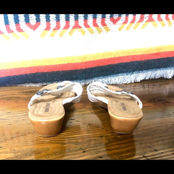 🍂 Minnetonka White Leather Sandals Size 8 - Picture 4 of 6